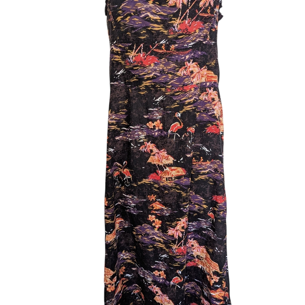 Free People Strapless Tropical Island Black Floral Dress - Picture 6 of 13